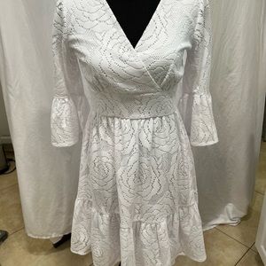 Lily Pulitzer new with tags white eyelet dress, size 6 fully lined